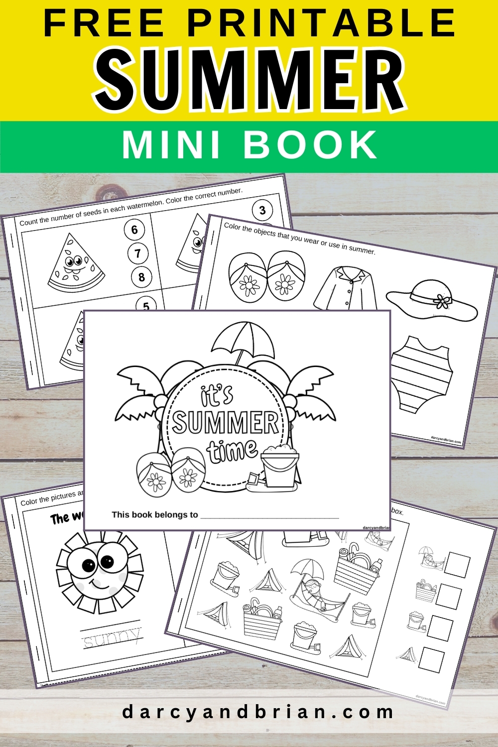 Summer Mini Book Printable Engaging Learning Activities For Kids
