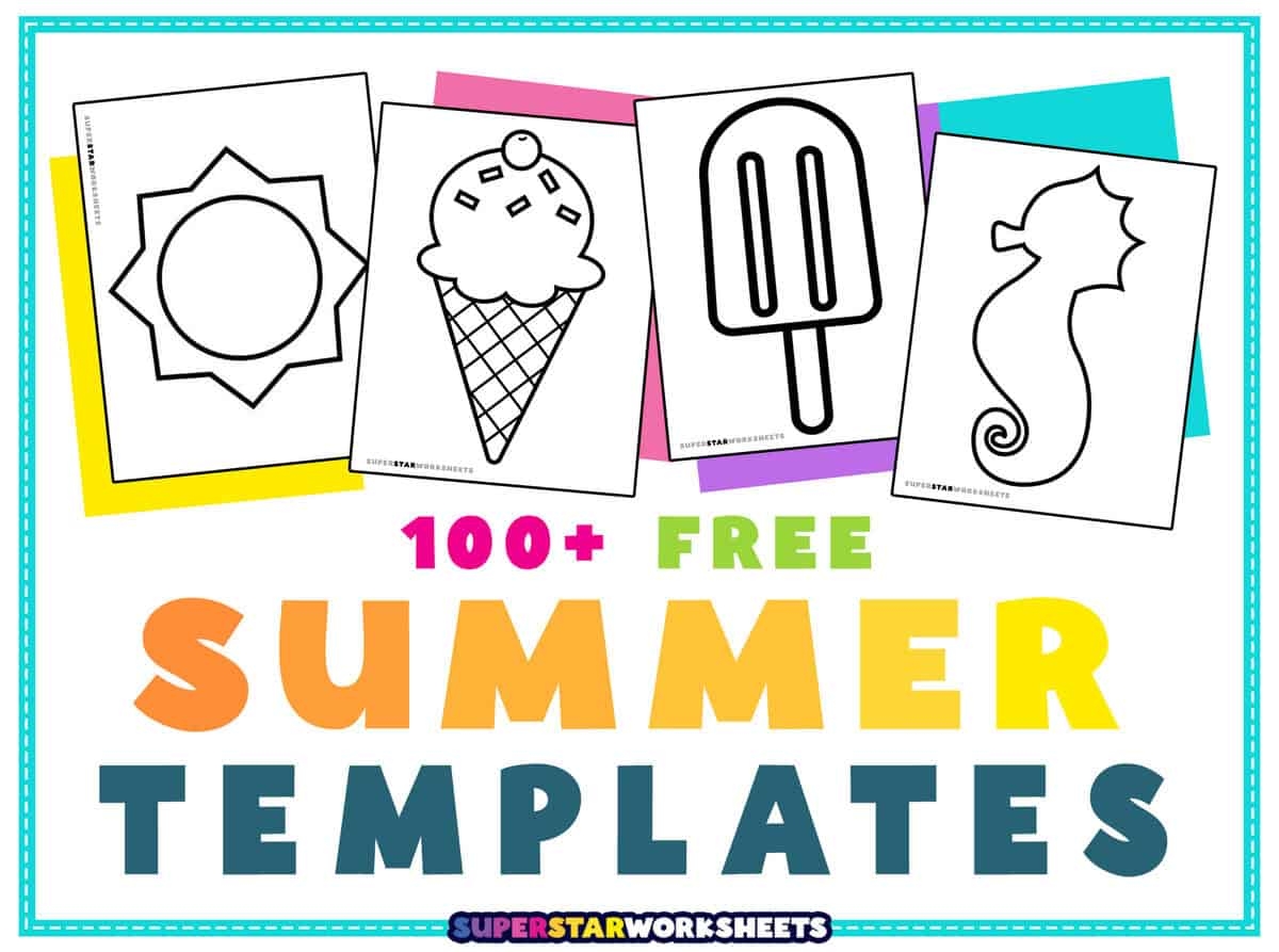 Summer Templates Free Printables Superstar Worksheets