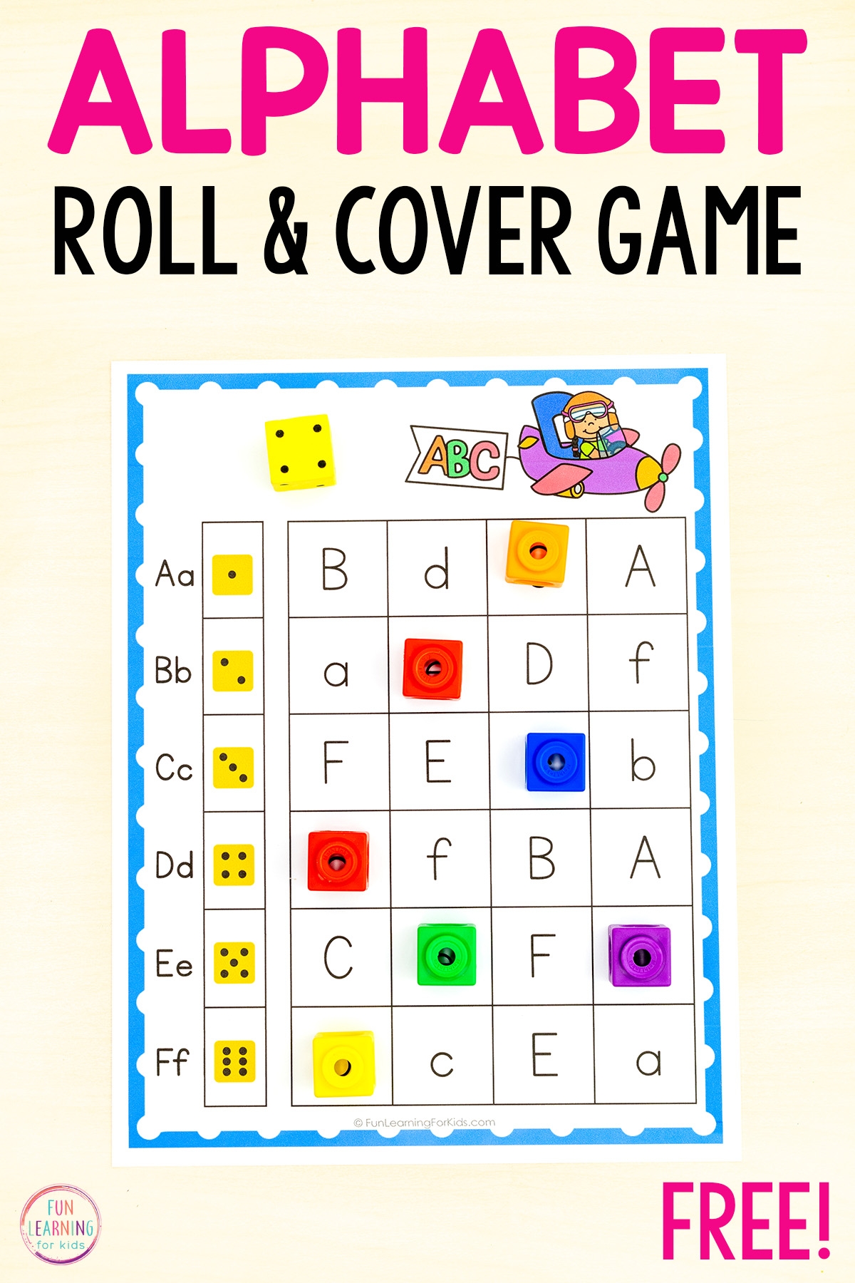 Super Fun Alphabet Roll Cover The Letter Games