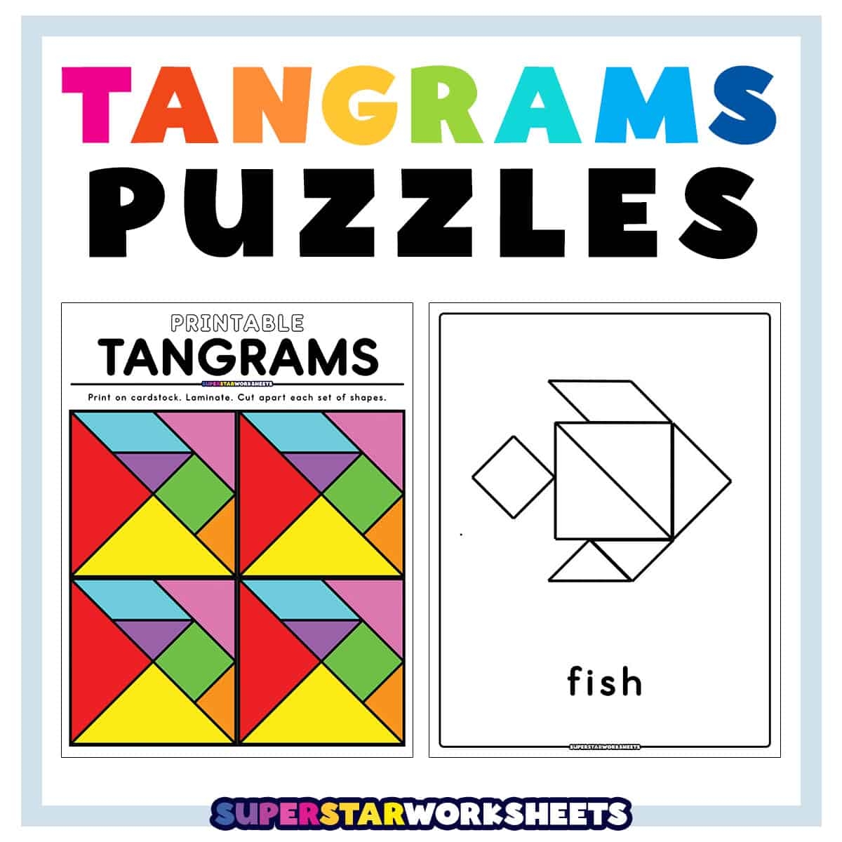 Tangram Puzzles Free Printables Superstar Worksheets