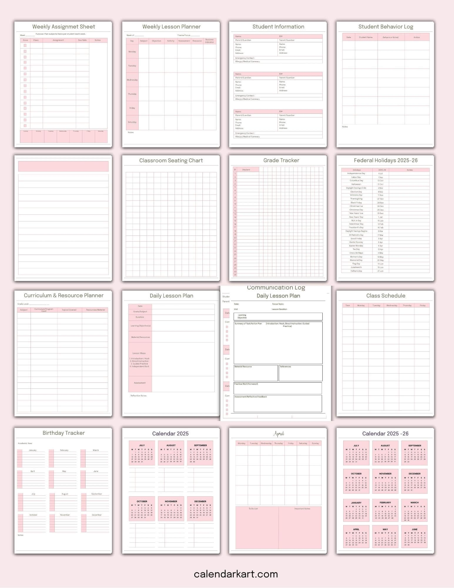 Teacher Planner Free Printable Planner Templates Teacher Planner Free Printable Planner Templates