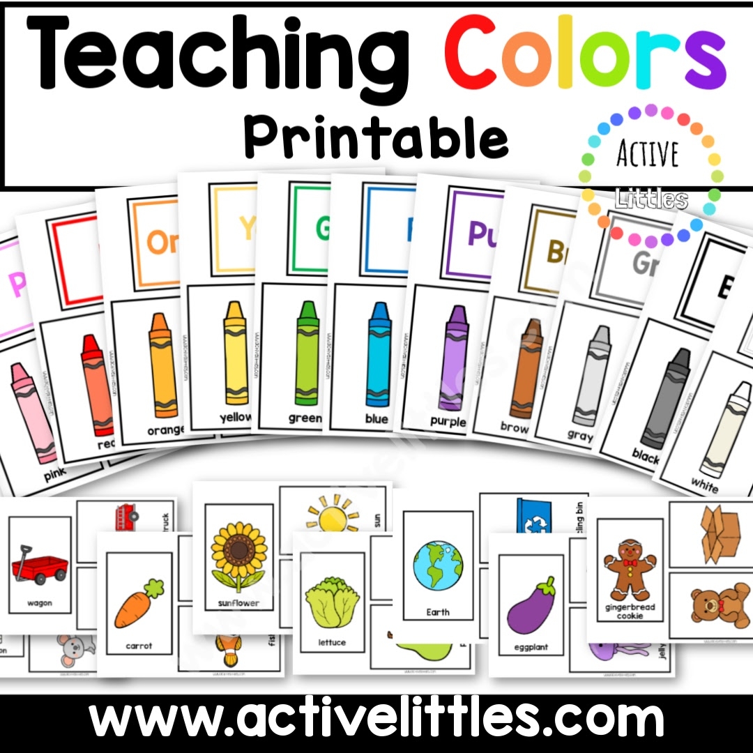 Teaching Colors Printable Active Littles