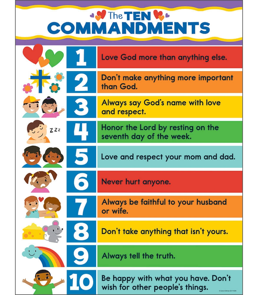 Ten Commandments Chart Free Printable Carson Dellosa Ten Commandments Chart Free Printable Carson Dellosa