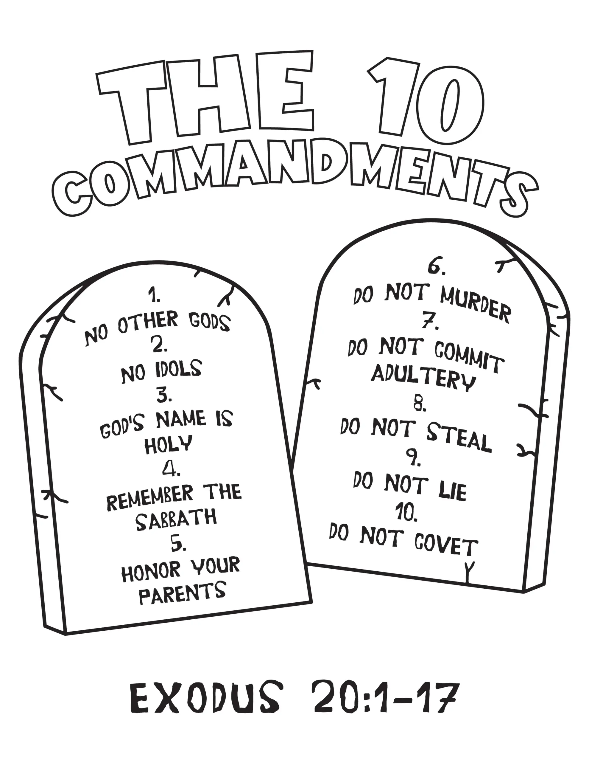 Ten Commandments Coloring Page Children s Ministry Deals Ten Commandments Coloring Page Children s Ministry Deals