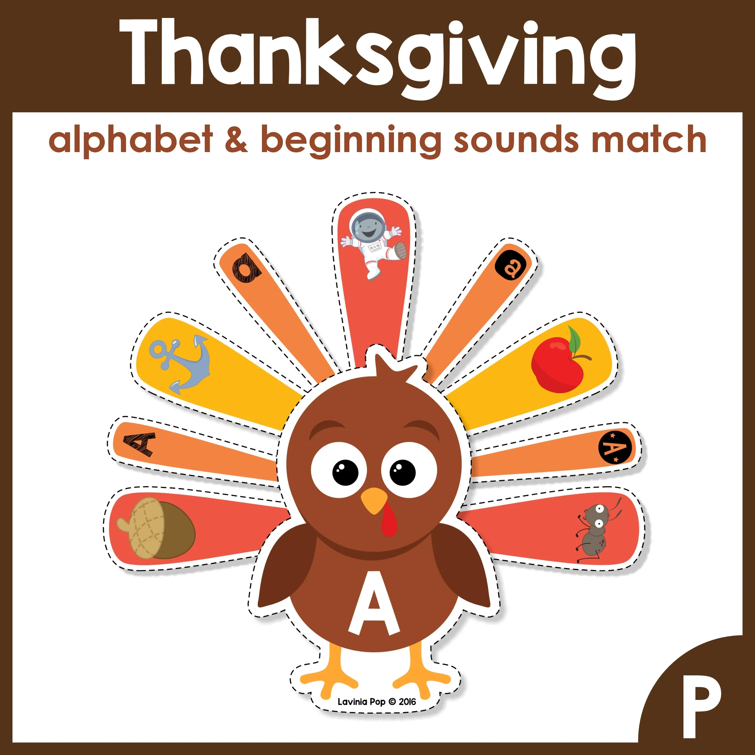 Thanksgiving Centers For Preschool Alphabet Numbers Colors
