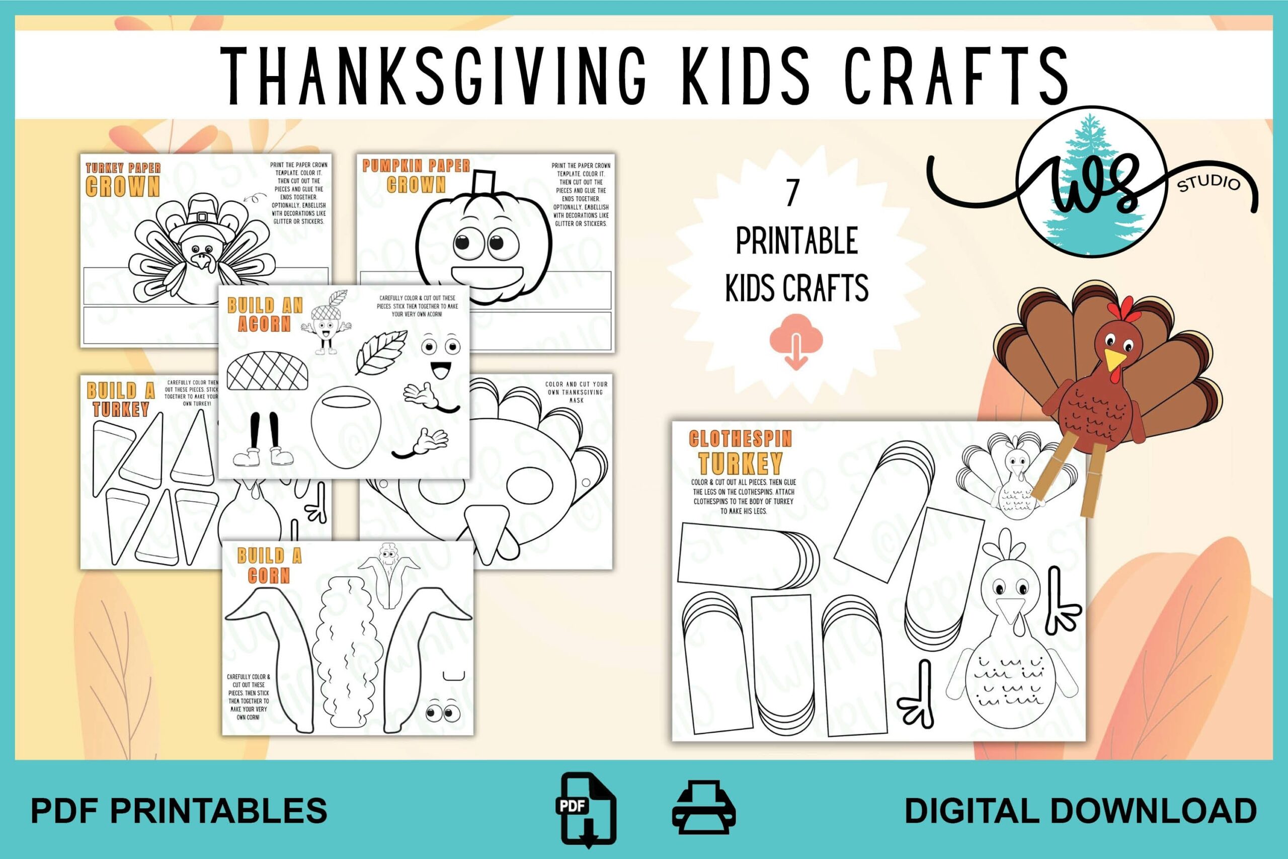 Thanksgiving Crafts For Kids Children s Craft Printables