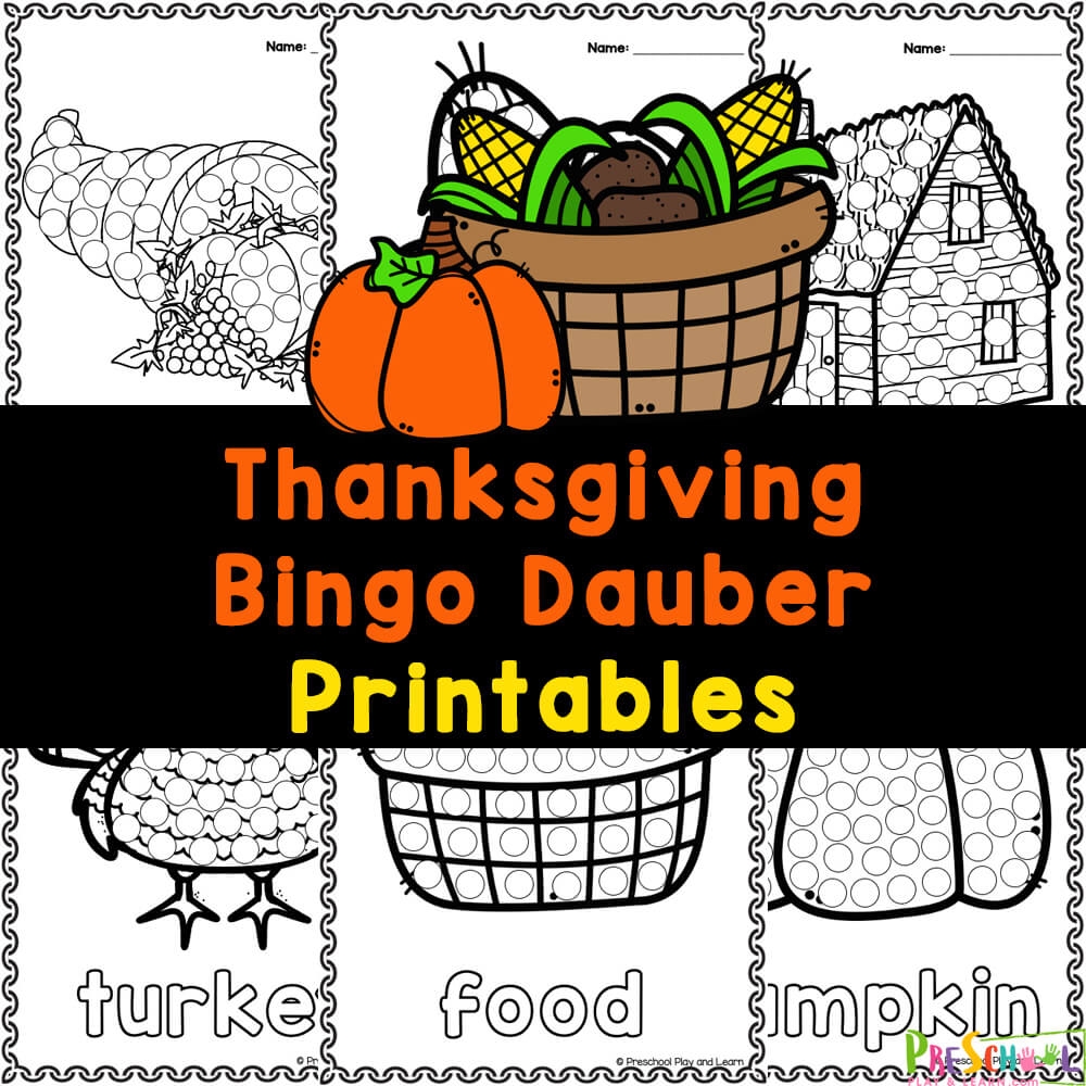 Thanksgiving Do A Dot Printables