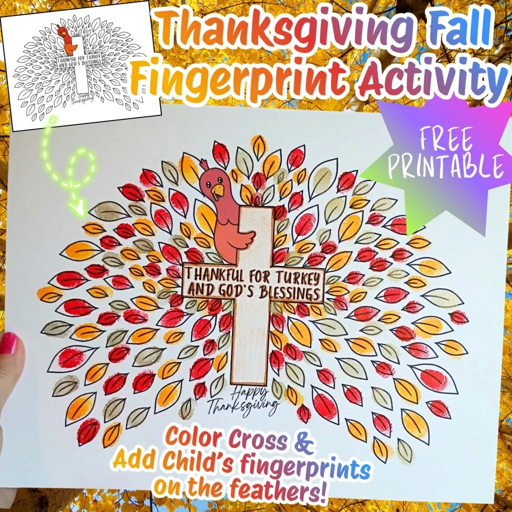 Thanksgiving Preschool Activity Free Fingerprint Turkey Printable Thanksgiving Preschool Activity Free Fingerprint Turkey Printable