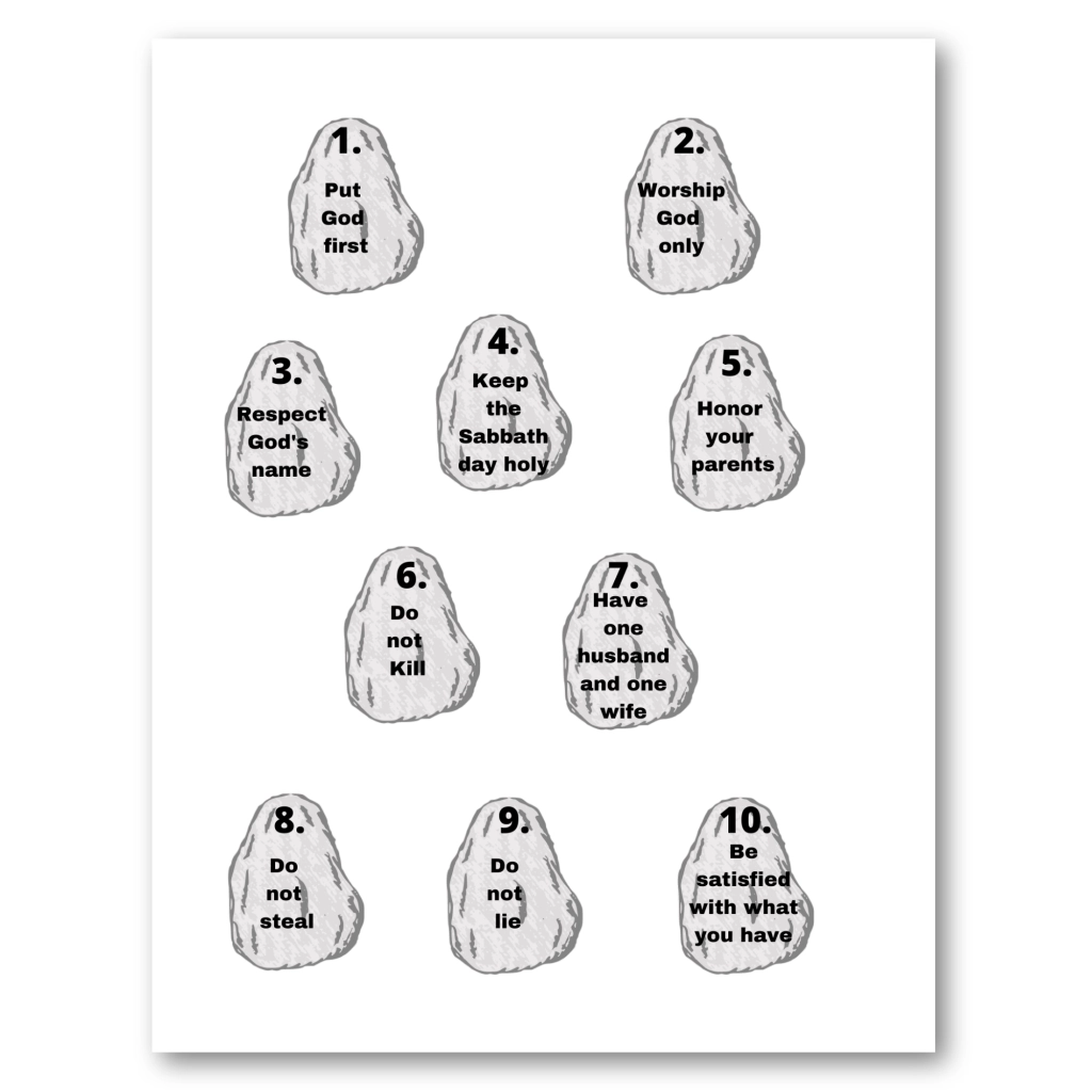The Ten Commandments Mini Cut Outs For Crafts At Home With Zan Printables