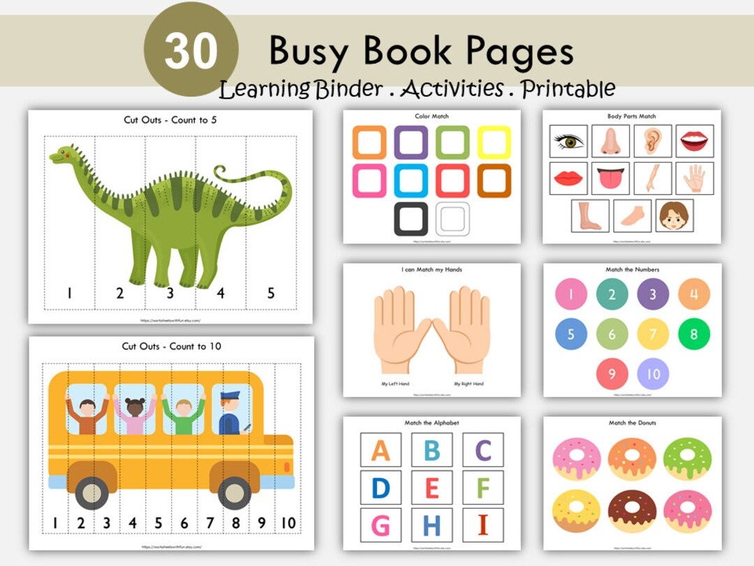 Toddler Learning Binder 30 Preschool Activity Sheets PDF Etsy Toddler Learning Binder 30 Preschool Activity Sheets PDF Etsy