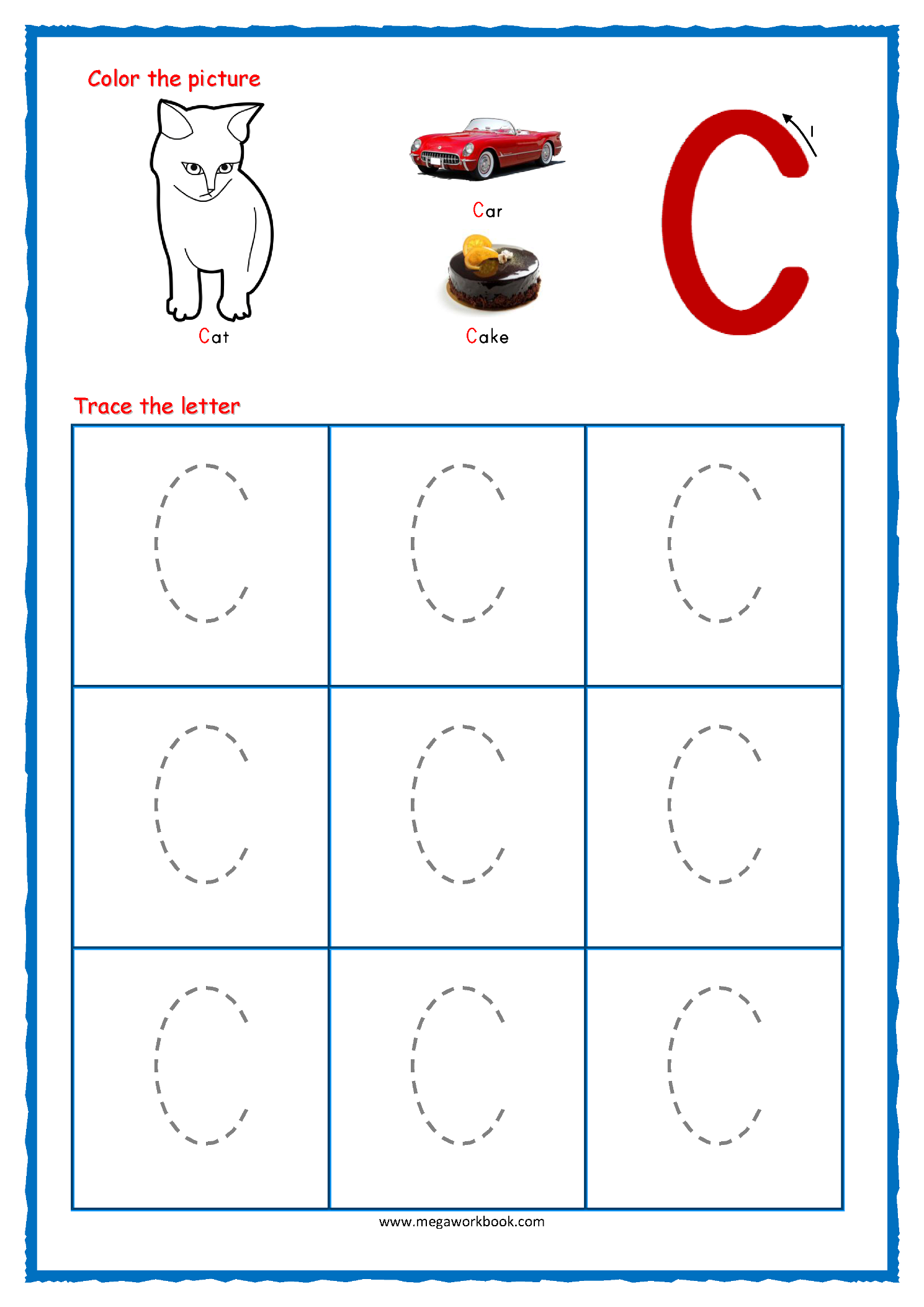 Tracing Letters Alphabet Tracing Worksheets Free Printable Capital Letter Tracing Worksheets MegaWorkbook