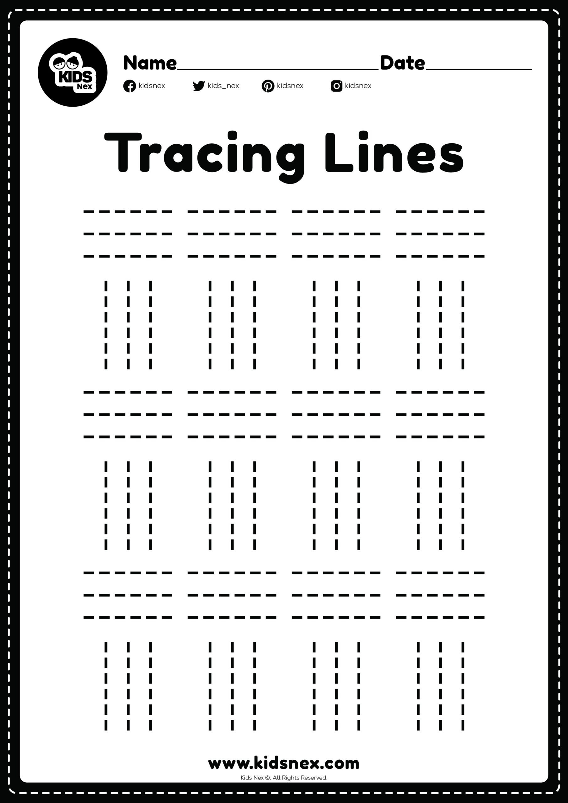 Tracing Lines Preschool Free Printable KidsNex