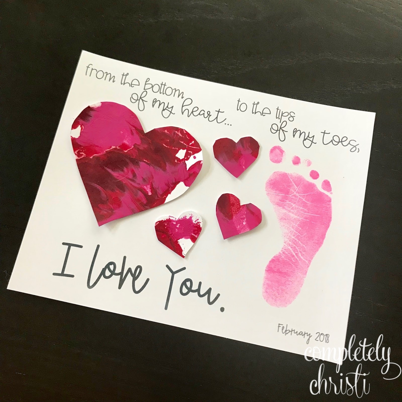 Valentine Footprint Craft For Early Learners Christi Fultz