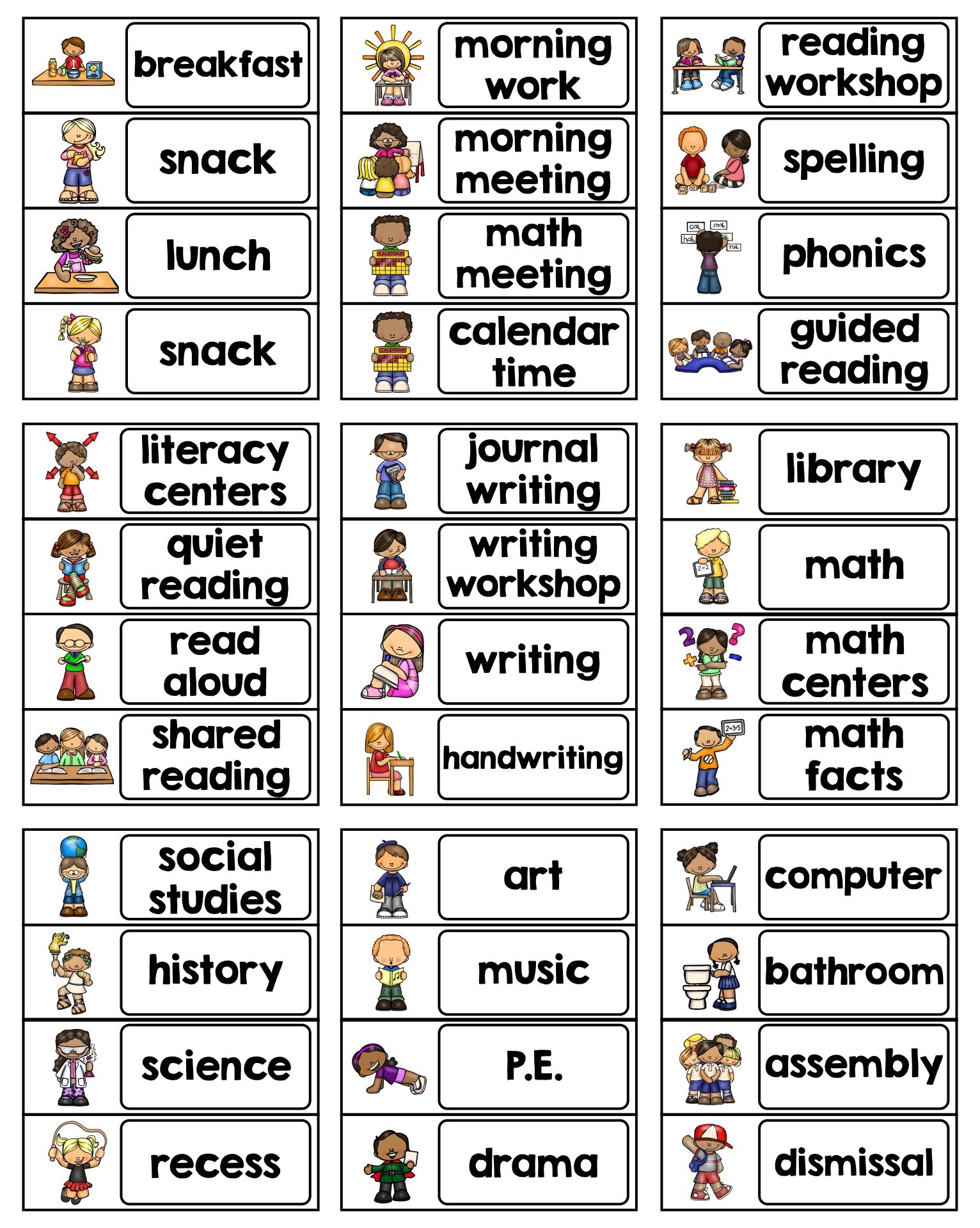 Visual Schedule 20 Free PDF Printables Printablee Worksheets Library Visual Schedule 20 Free PDF Printables Printablee Worksheets Library