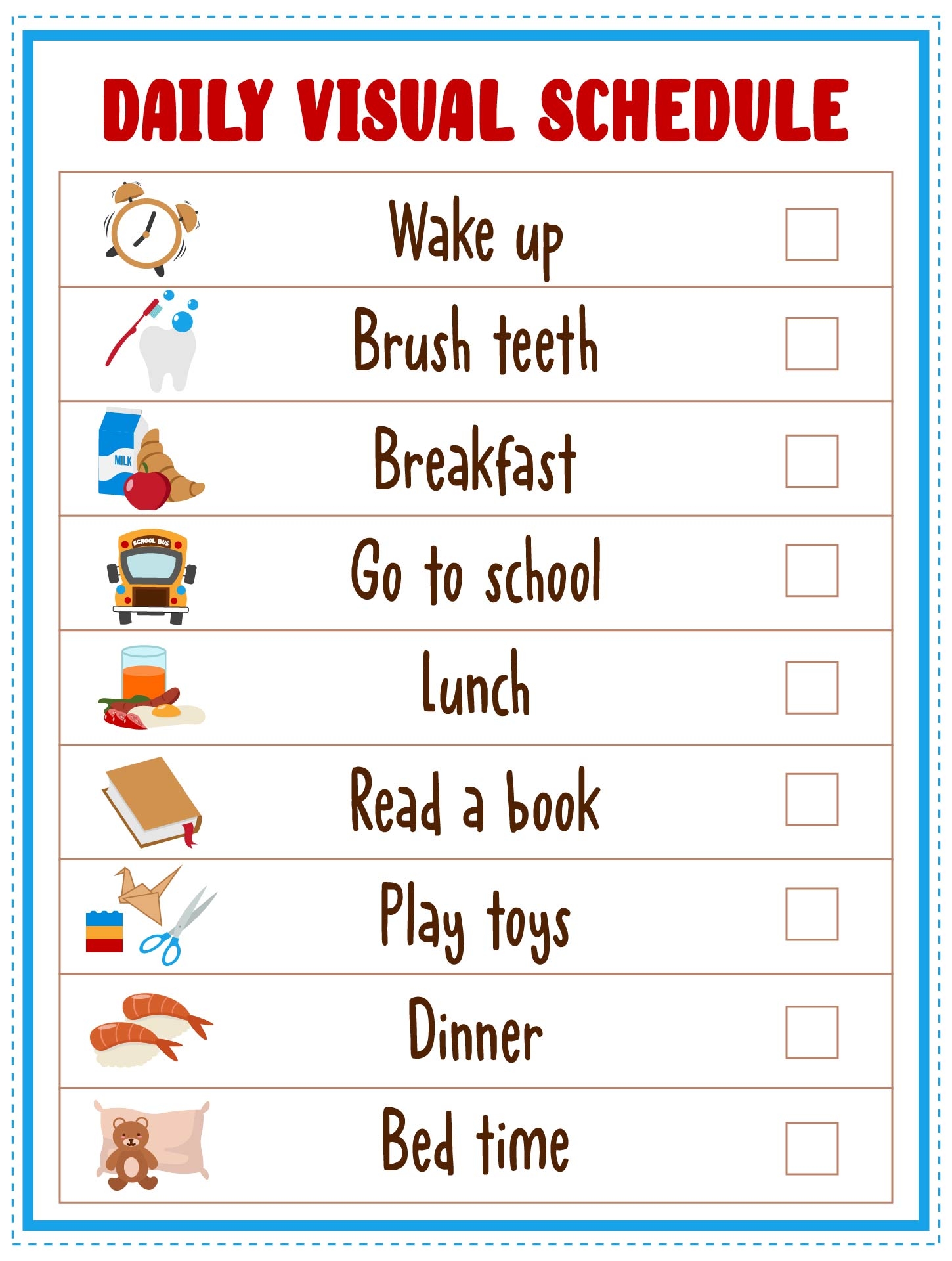 Visual Schedule 20 Free PDF Printables Printablee Visual Schedule 20 Free PDF Printables Printablee