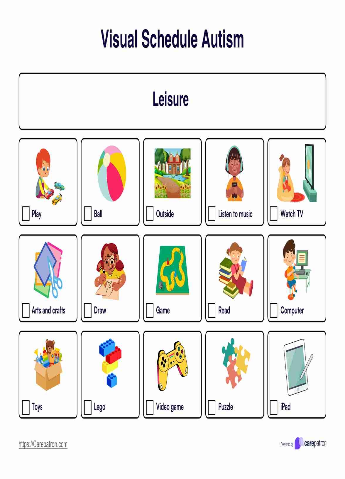 Visual Schedule Autism Visual Schedule Autism