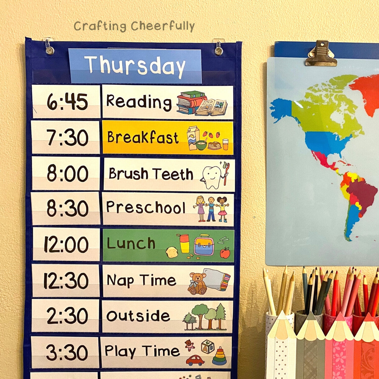 Visual Schedule Cards Crafting Cheerfully