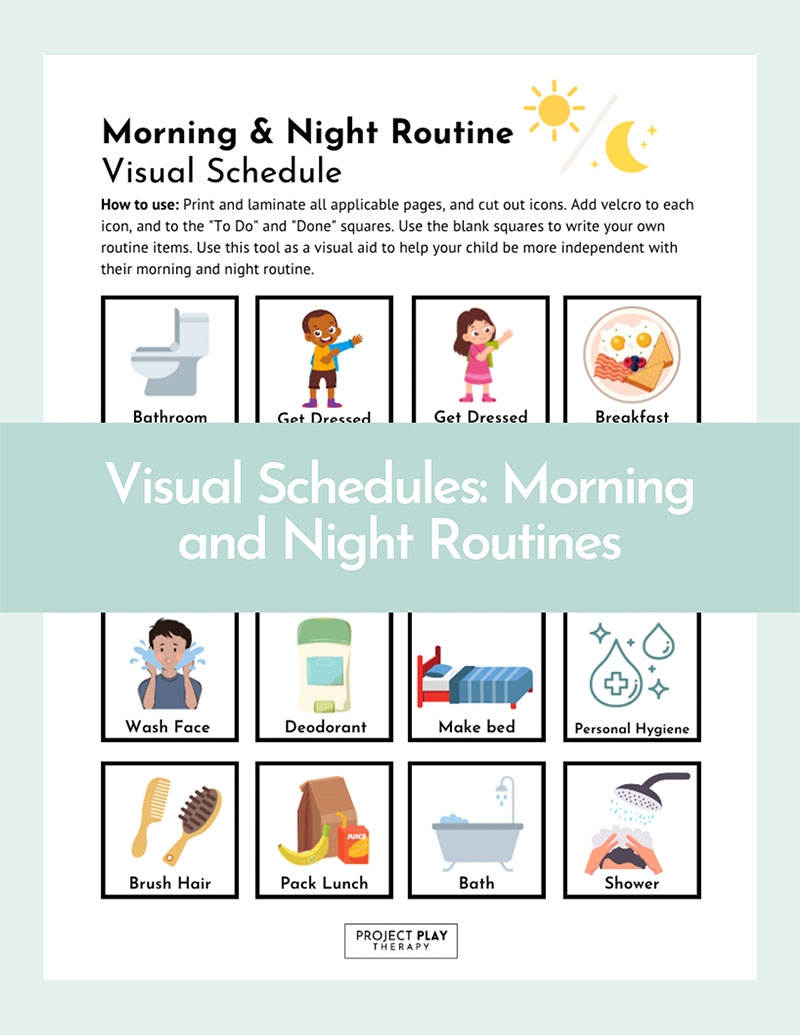 Visual Schedule Template Daily Routine For Kids Visual Schedule Template Daily Routine For Kids