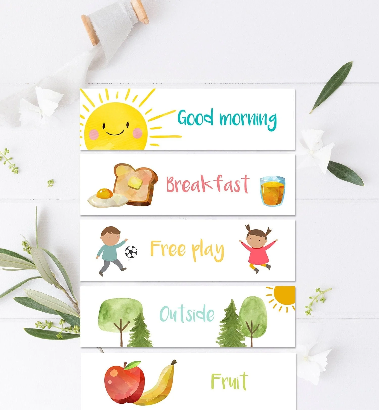 Visual Schedule Toddler Kids Daily Routine Chart Printable Homeschool Design My Party Studio Visual Schedule Toddler Kids Daily Routine Chart Printable Homeschool Design My Party Studio