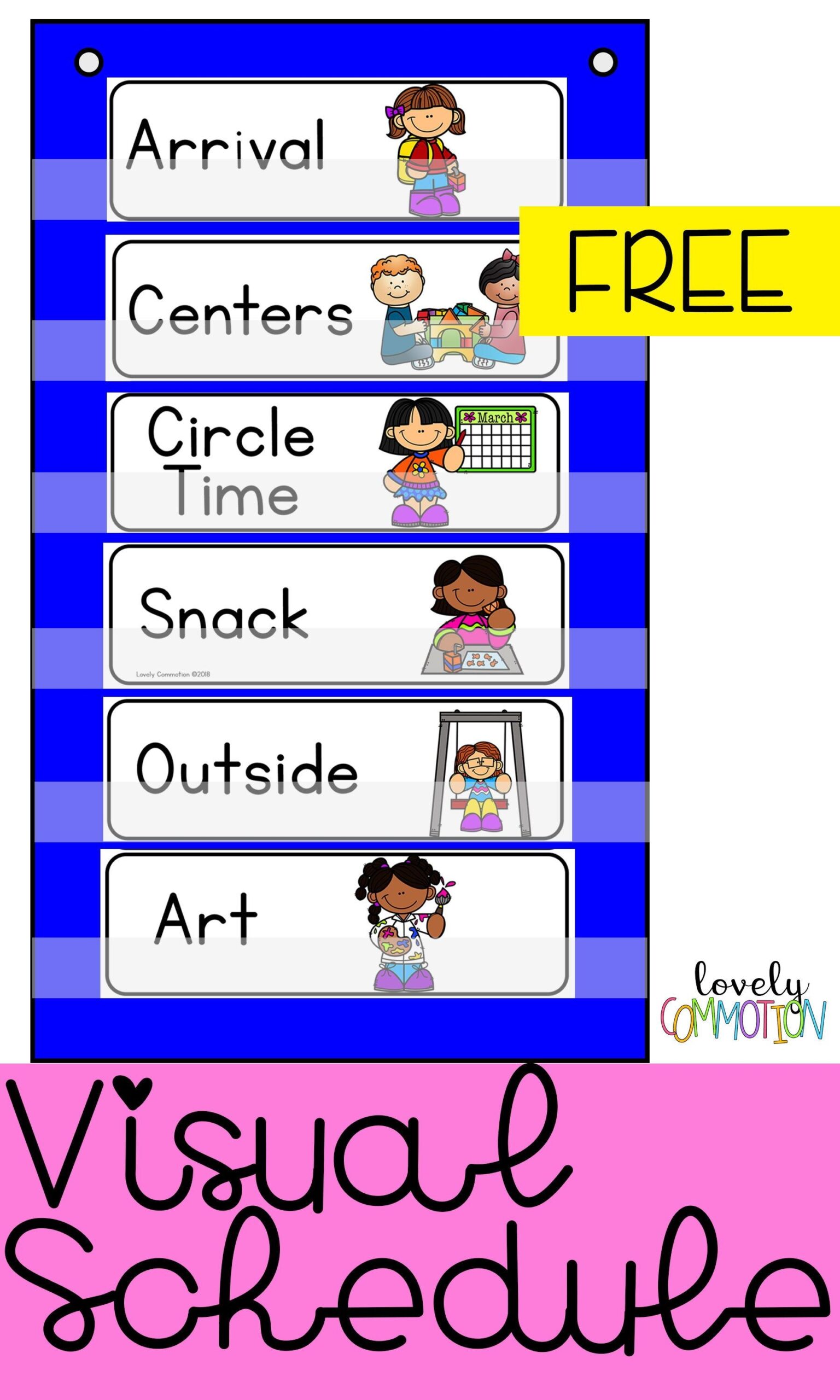 Visual Schedules For Preschool free Printable 