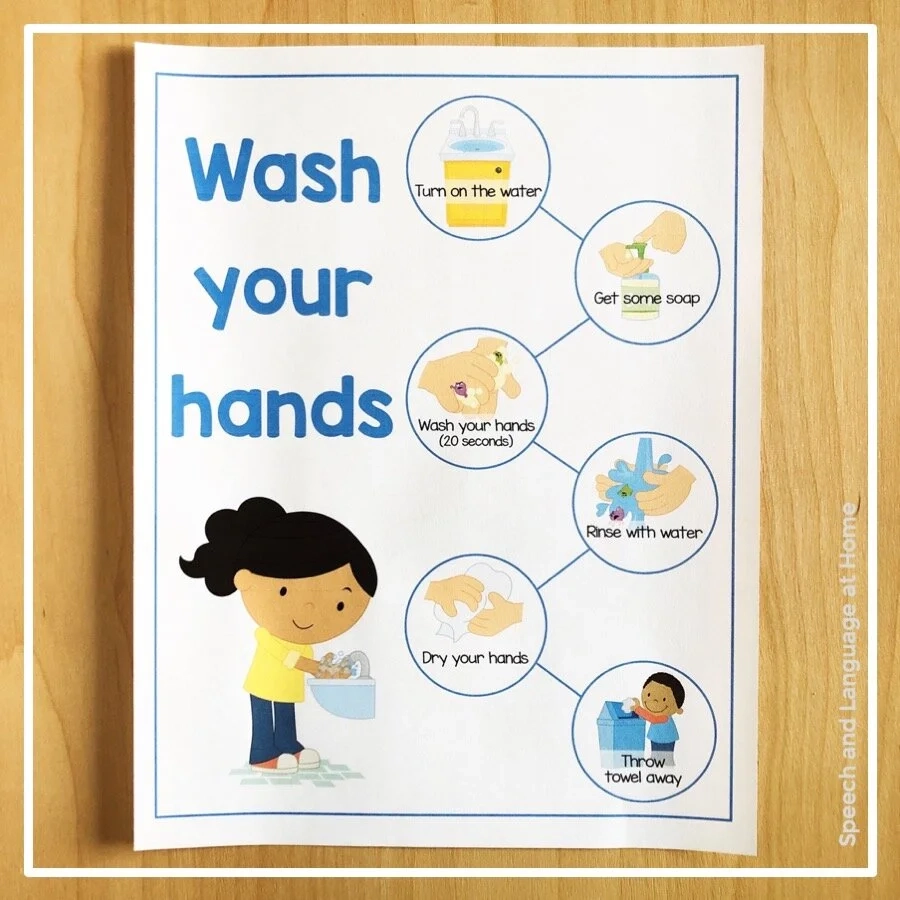 Wash Your Hands Posters For Life Skills And Healthy Habits SLP