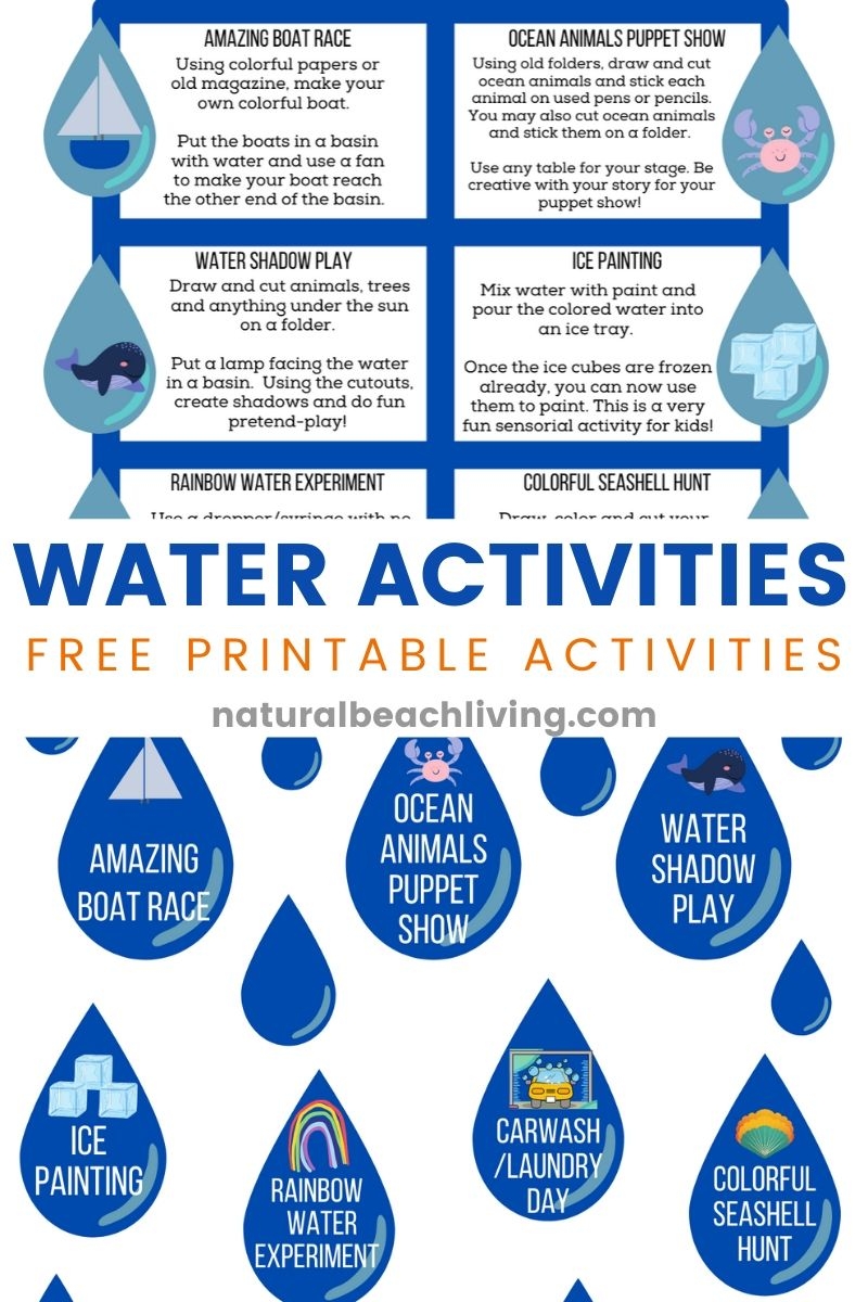 Water Activities For Kids With Free Water Themed Printables Natural Beach Living Water Activities For Kids With Free Water Themed Printables Natural Beach Living