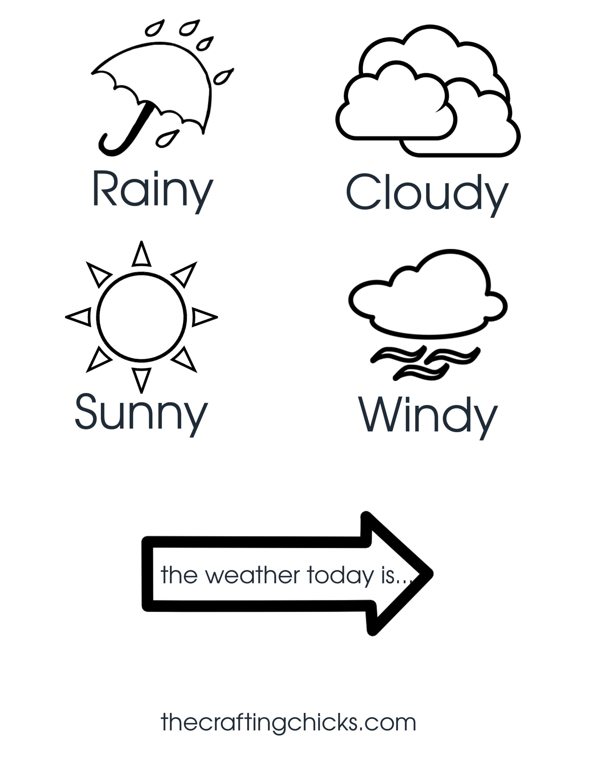 Weather Chart Kid Craft The Crafting Chicks Worksheets Library