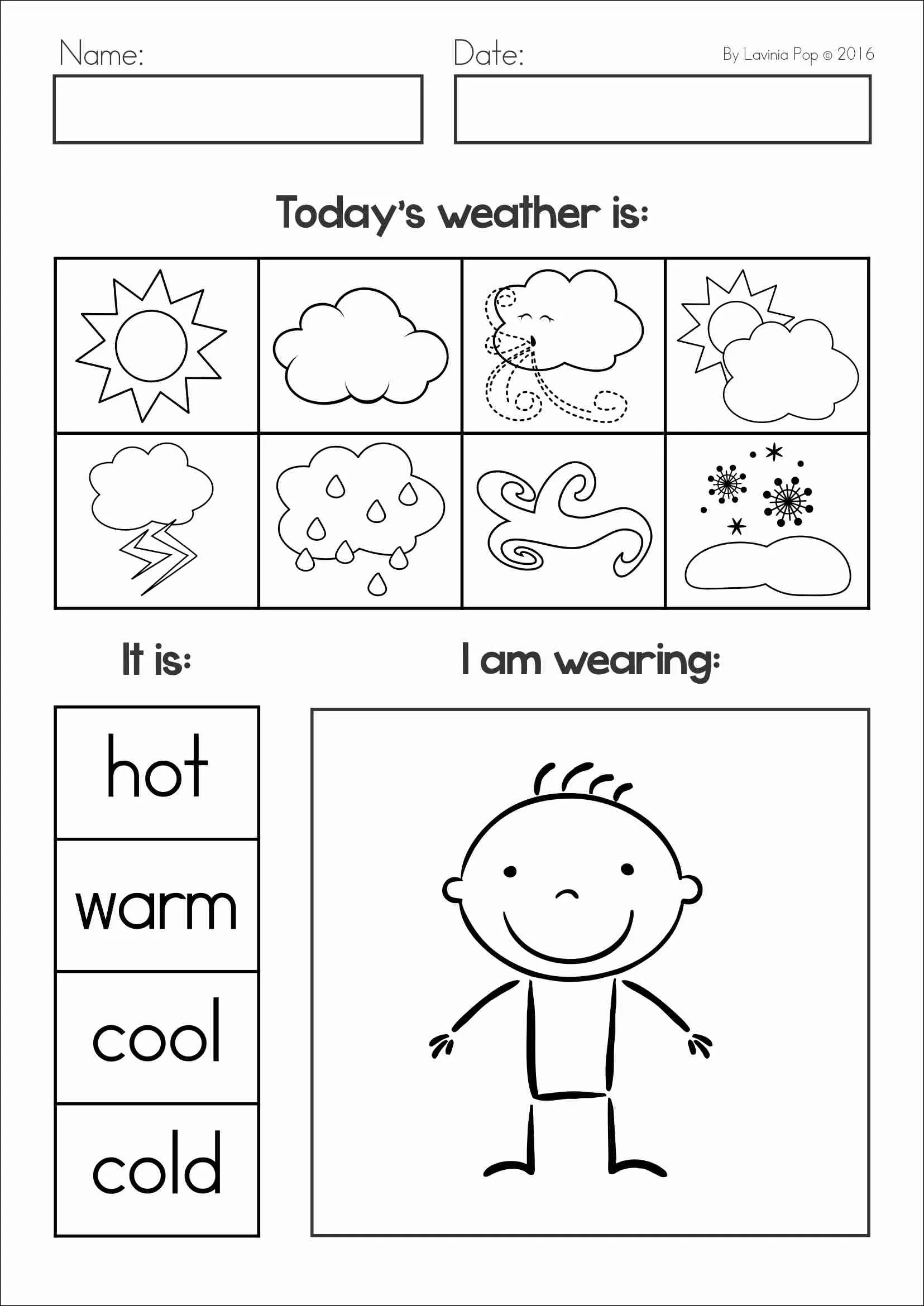 Weather For Preschool And Kindergarten