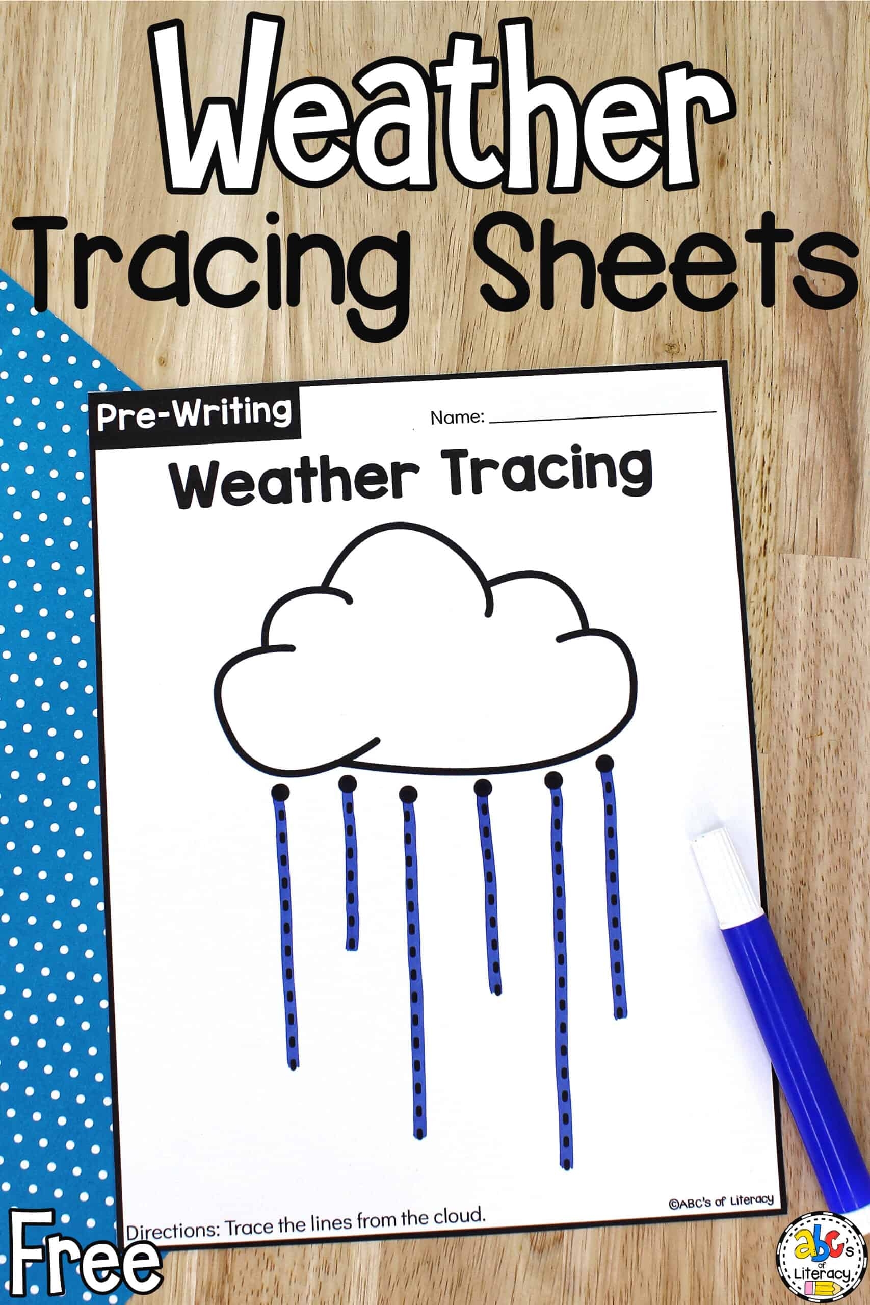 Weather Tracing Worksheets Free Preschool Worksheets