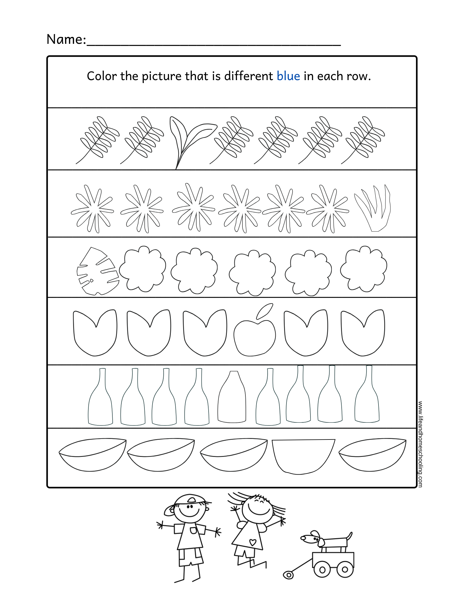 Which One Is Different Preschool Activity Made By Teachers