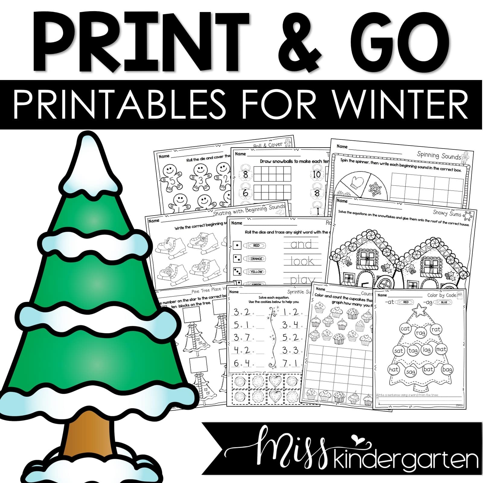 Winter Activities Print And Go Printables For Winter Miss Kindergarten