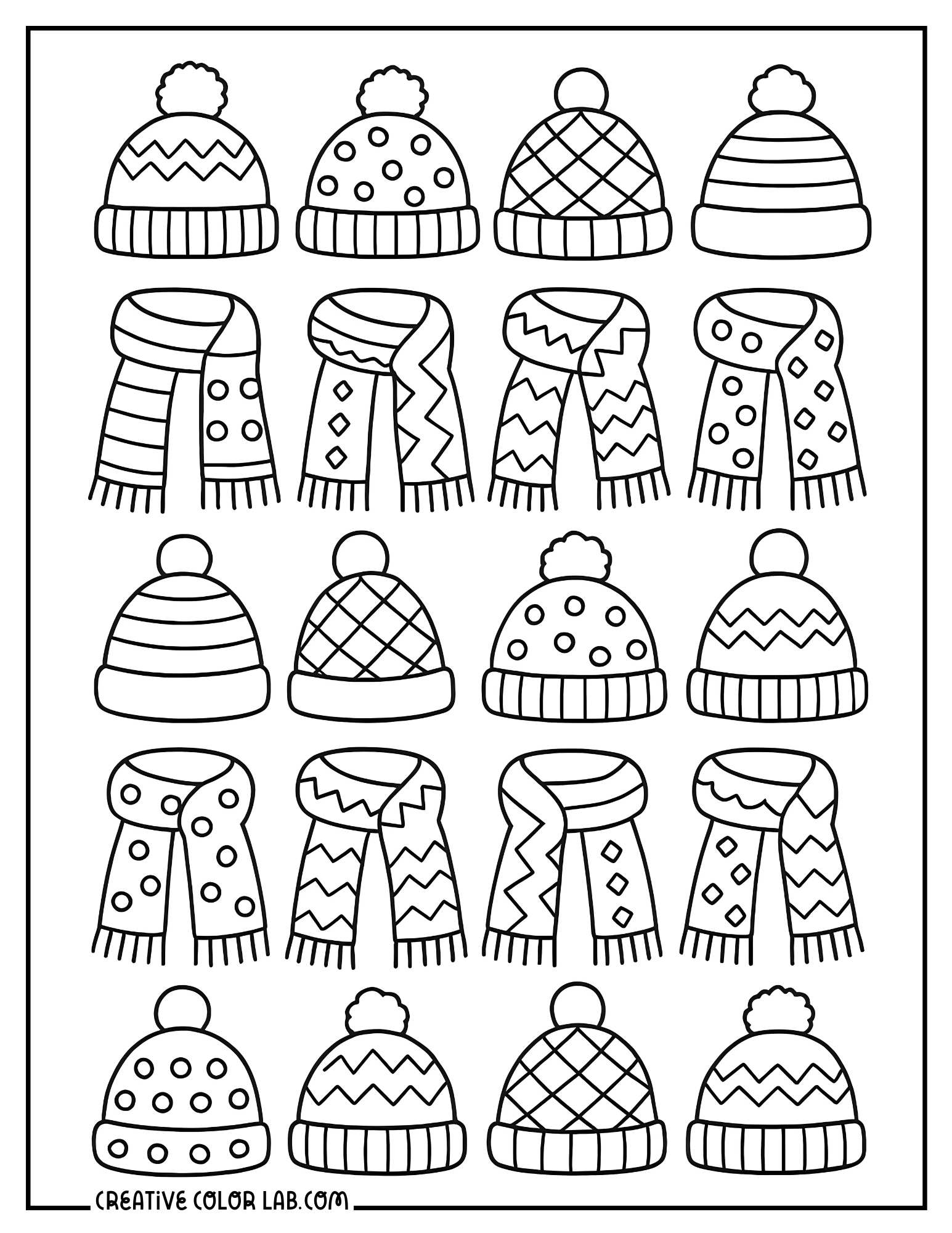 Winter Coloring Pages Free PDF Printables Winter Coloring Pages Free PDF Printables