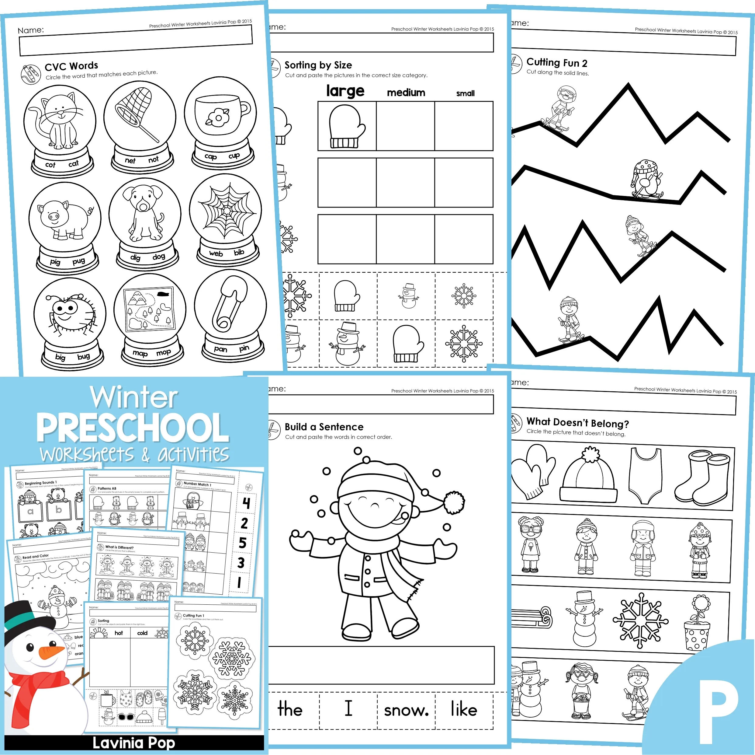 Winter Preschool Worksheets And Activities No Prep Winter Preschool Worksheets And Activities No Prep