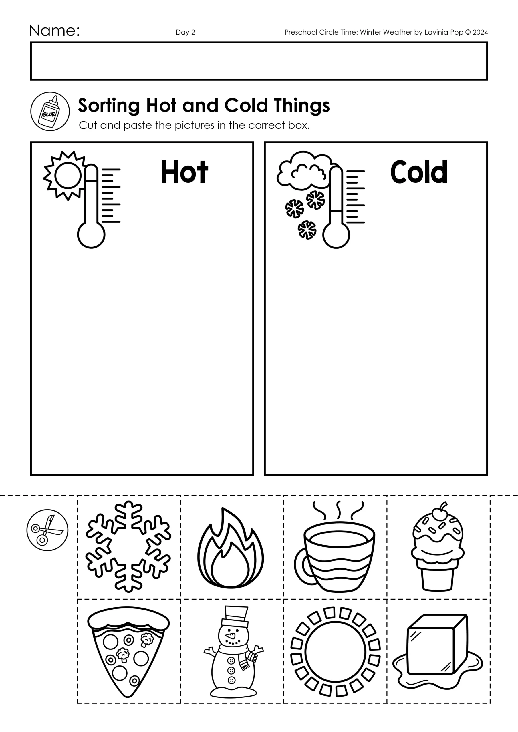 Winter Weather Preschool Circle Time Plan