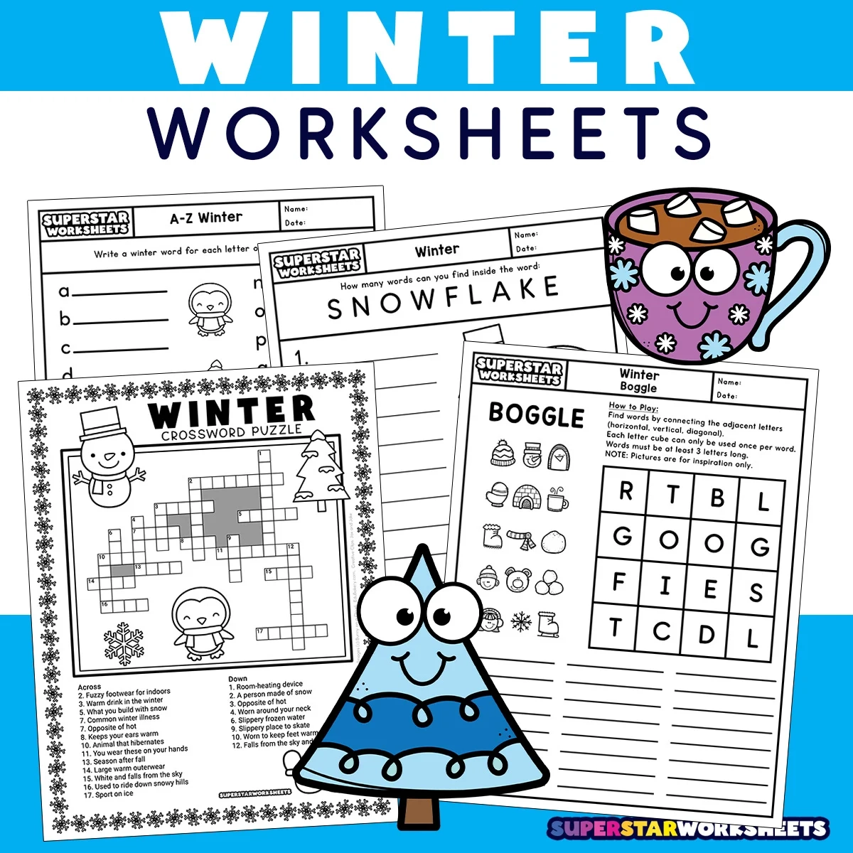 Winter Worksheets Free Printables Superstar Worksheets